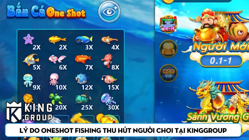 Lý do Oneshot Fishing thu hút người chơi tại Kinggroup